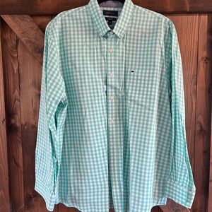 Crown & Ivy Mint Green Checkered Shirt